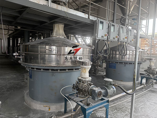 高分子材料超声波振动筛用户现场26010701